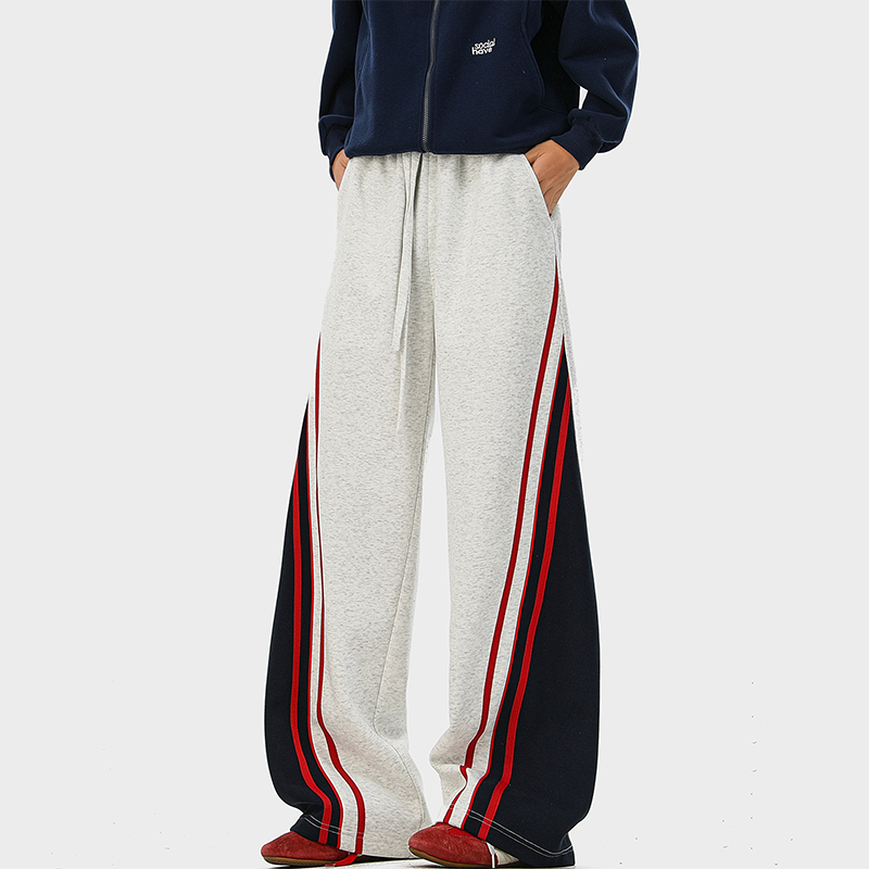 Tokyocanvas Color-blocked Striped Sweatpants