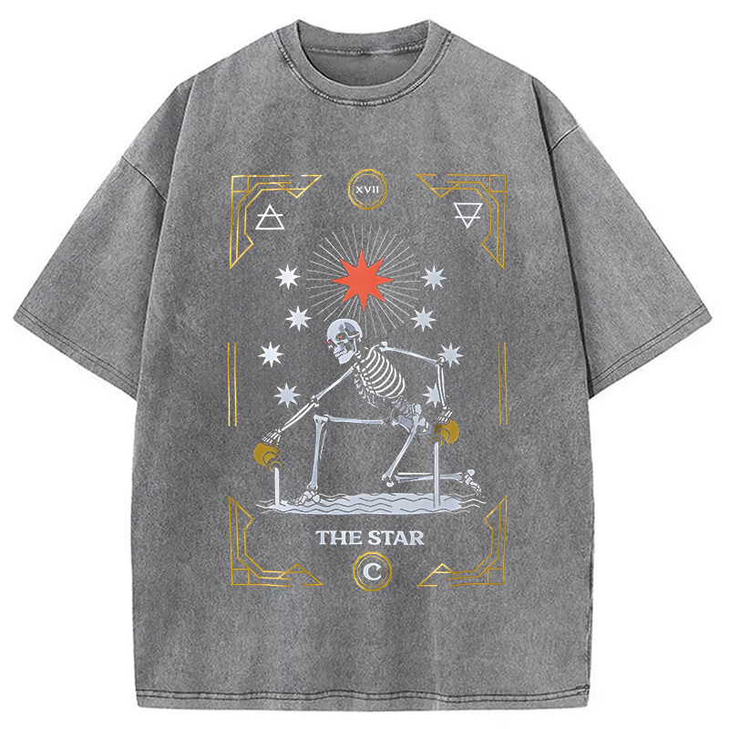 Tokyocanvas Cloak Tarot Star Washed T-Shirt
