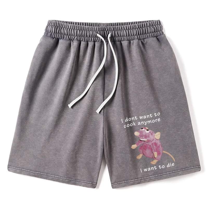 Tokyocanvas I Don't Want To Cook Anymore Washed Short