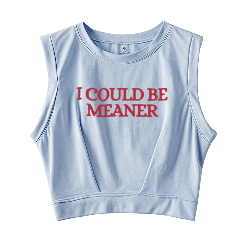 Tokyocanvas I Could Be Meaner Sleeveless Crop Top