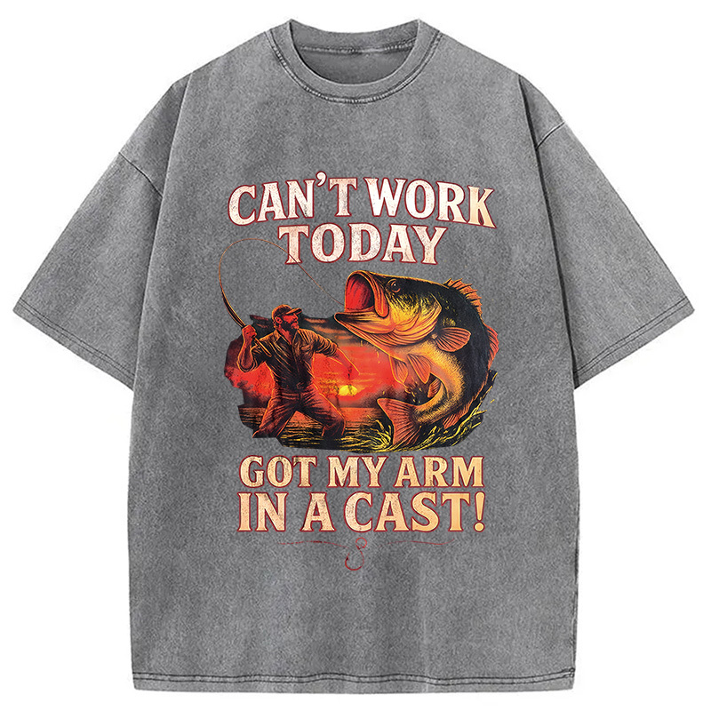 Tokyocanvas Bass Fishing Funny Fisher Washed T-Shirt