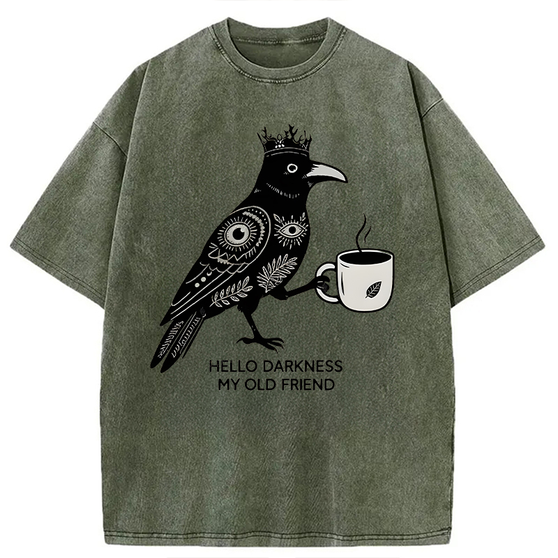 Tokyocanvas Hello Darkness My Old Friend Washed T-Shirt