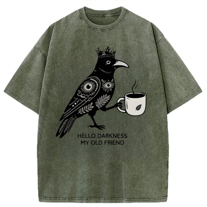 Tokyocanvas Hello Darkness My Old Friend Washed T-Shirt