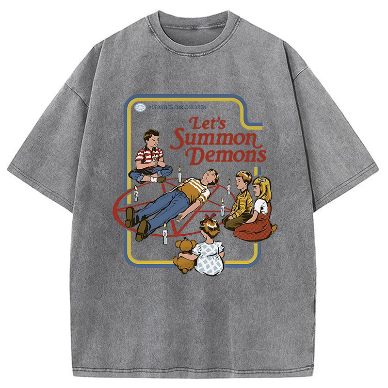 Tokyocanvas Let's Summon Demons Retro Washed T-Shirt