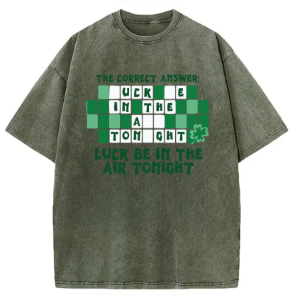 Tokyocanvas Luck Be In The Air Tonight Washed T-Shirt