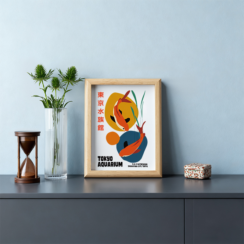 Tokyocanvas Tokyo Koi Dreams Framed Art Print