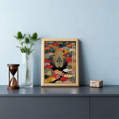 Tokyocanvas Am I Too Lovable Capybara Framed Art Print