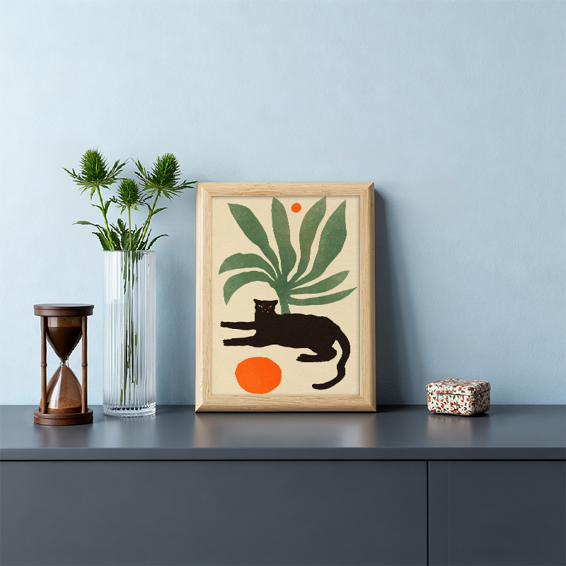 Tokyocanvas Lazy Day Framed Art Print