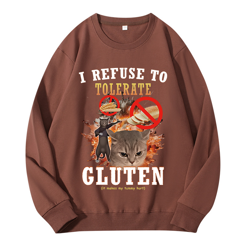 Tokyocanvas I Refuse to Tolerate Gluten Classic Sweatshirt