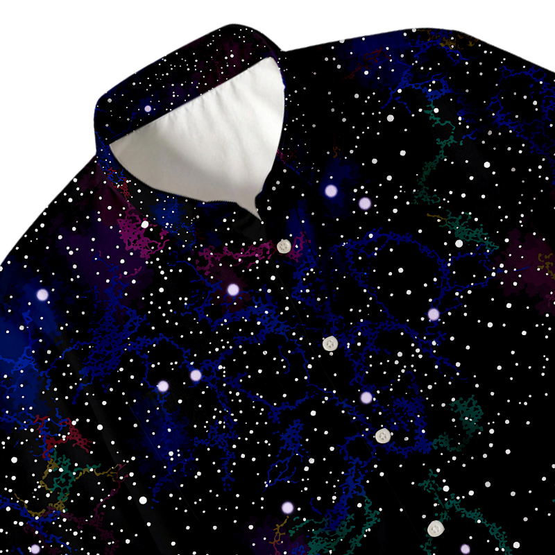 Tokyocanvas Nebula Outer Space Button Up Pocket Shirt