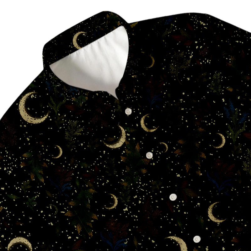 Tokyocanvas Moon Garden Button Up Pocket Shirt