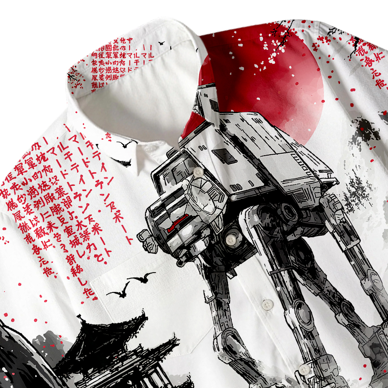 Tokyocanvas Ink Walker Button Up Pocket Shirt