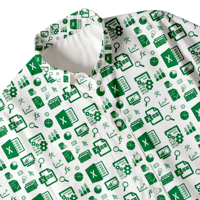 Tokyocanvas Spreadsheet Chic Button Up Pocket Shirt