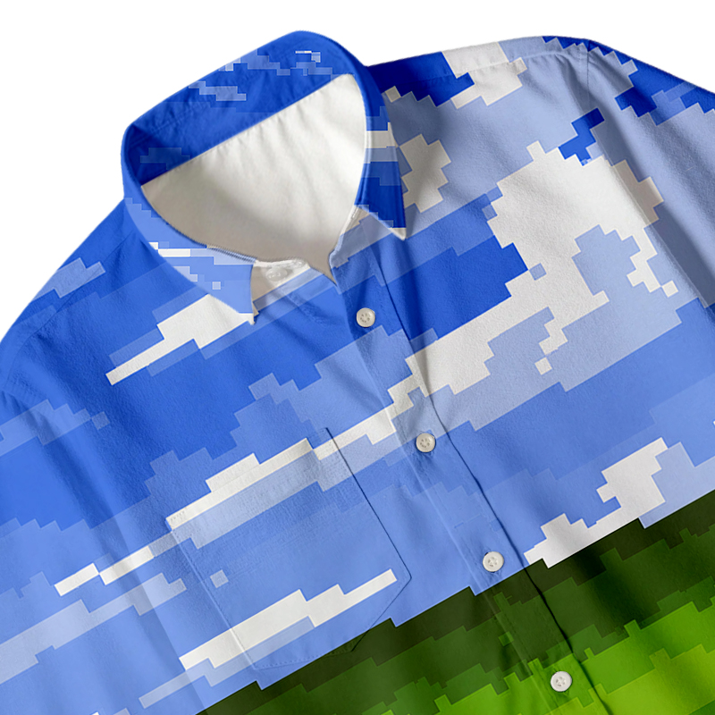 Tokyocanvas Win XP Wallpaper Pixel Button Up Pocket Shirt