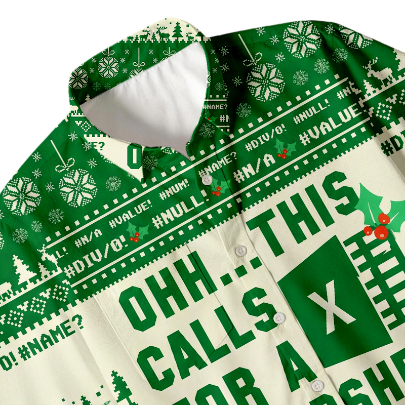 Tokyocanvas Ohh This Calls for a Spreadsheet Button Up Pocket Shirt