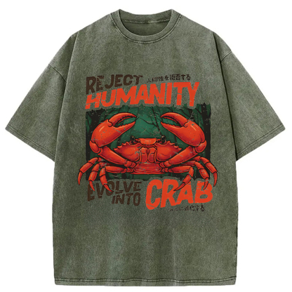 Tokyocanvas Horror Crab Washed T-Shirt