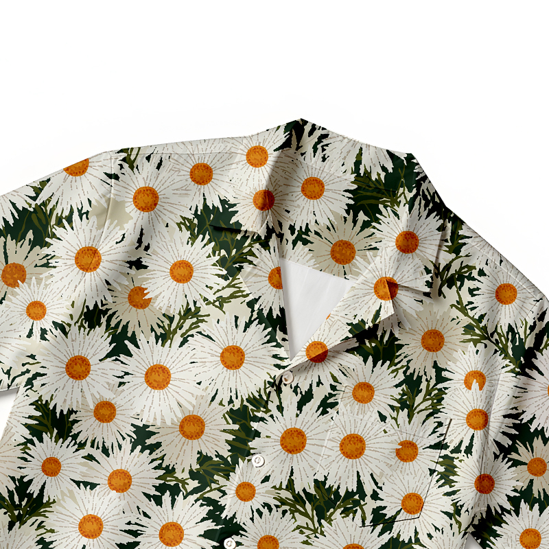 Tokyocanvas Daisy Meadow Bloom Hawaiian Shirt