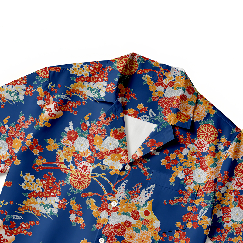 Tokyocanvas Summer Flowers Hawaiian Shirt