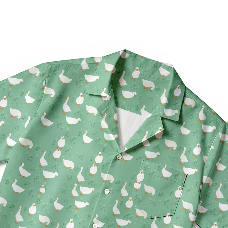 Tokyocanvas Goose Garden Hawaiian Shirt