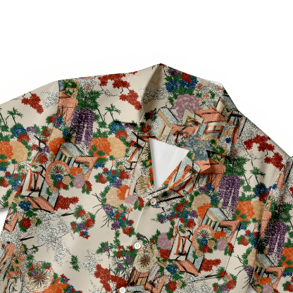 Tokyocanvas Goshoguruma Hawaiian Shirt