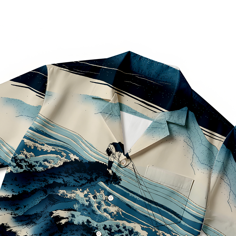 Tokyocanvas Koshu Kajikazawa Hawaiian Shirt