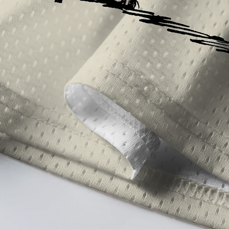 Tokyocanvas Monochrome Tiger Line Art Mesh Jersey