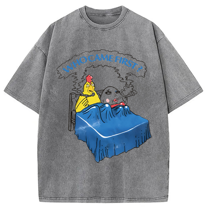 Tokyocanvas Who Came First Washed T-Shirt