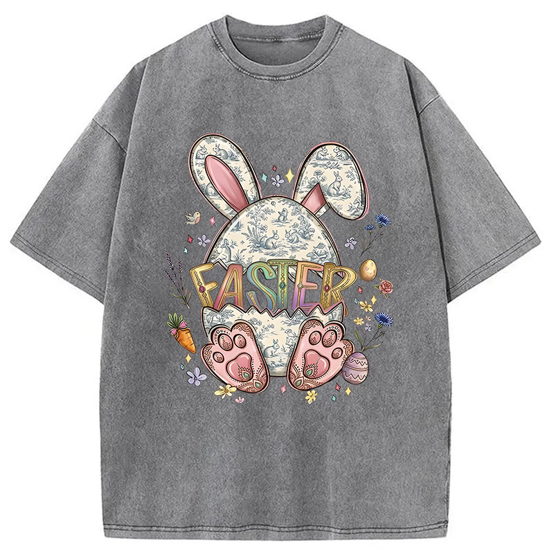 Tokyocanvas Easter Bunny Egg Washed T-Shirt