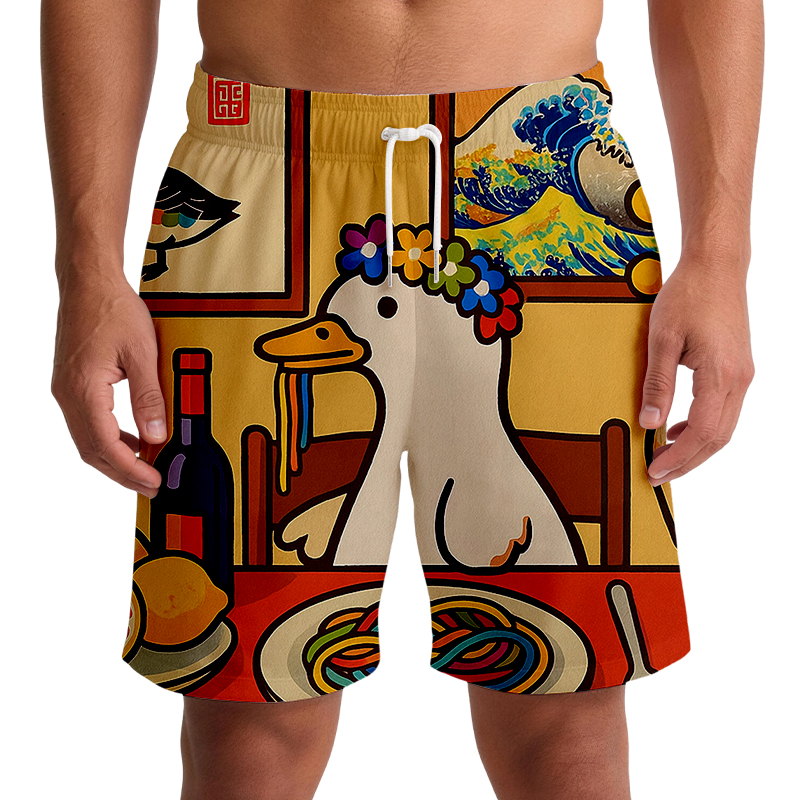 Tokyocanvas More Spaghetti Less Upsetti Goose Swim Short