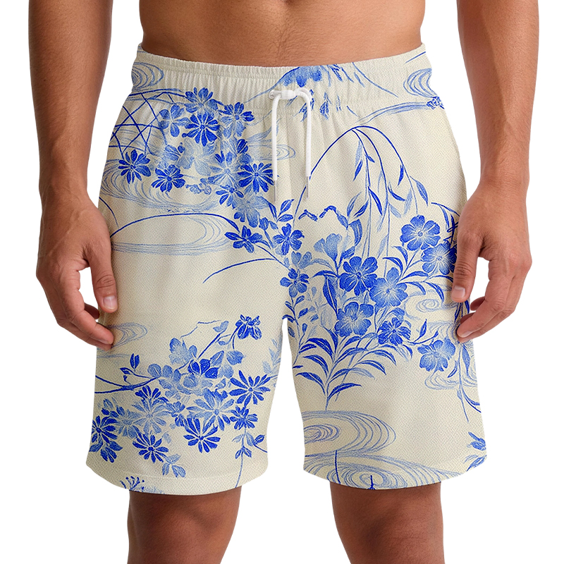 Tokyocanvas Japanese Kimonos Swim Short