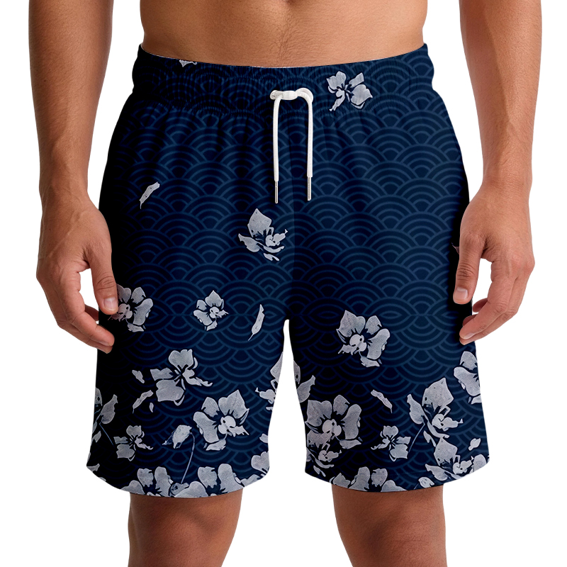 Tokyocanvas Falling Petals Aloha Swim Short