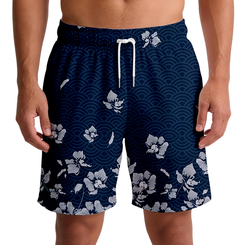 Tokyocanvas Falling Petals Aloha Swim Short