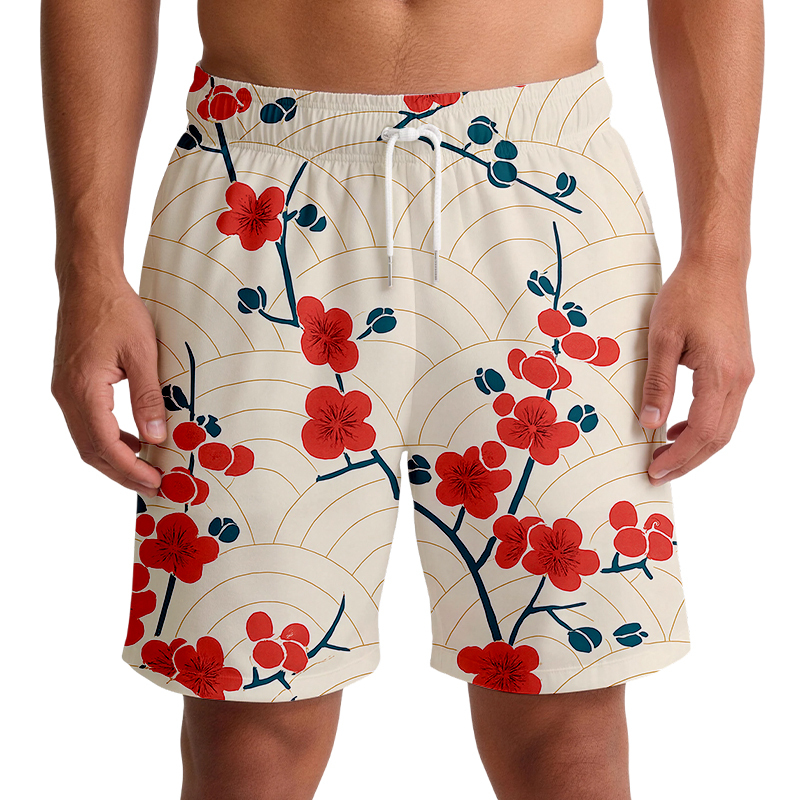 Tokyocanvas Blossom Wave Aloha Swim Short