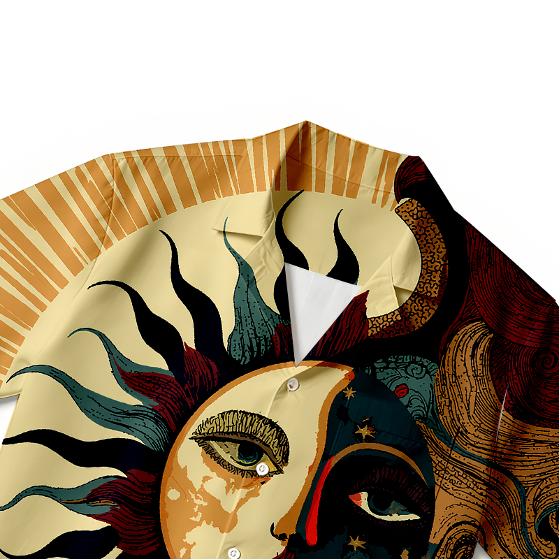 Tokyocanvas Sun Moon Fusion Hawaiian Shirt