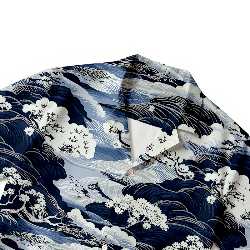 Tokyocanvas Traditional Japan Scenery Hawaiian Shirt