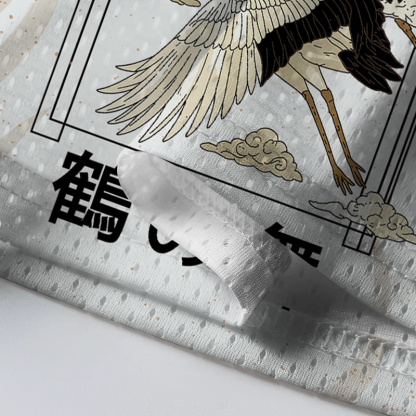 Tokyocanvas Ancient Pines & Cranes Mesh Jersey