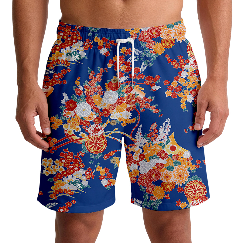Tokyocanvas Summer Flowers Swim Short