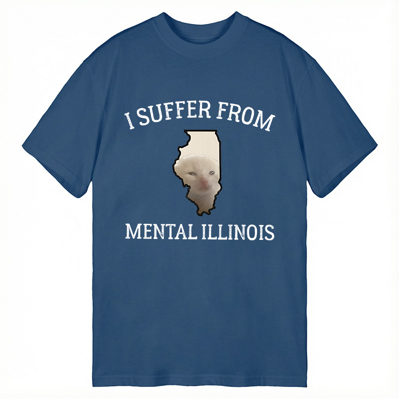 Tokyocanvas Mental Illinois Depressed Cat Classic T-Shirt
