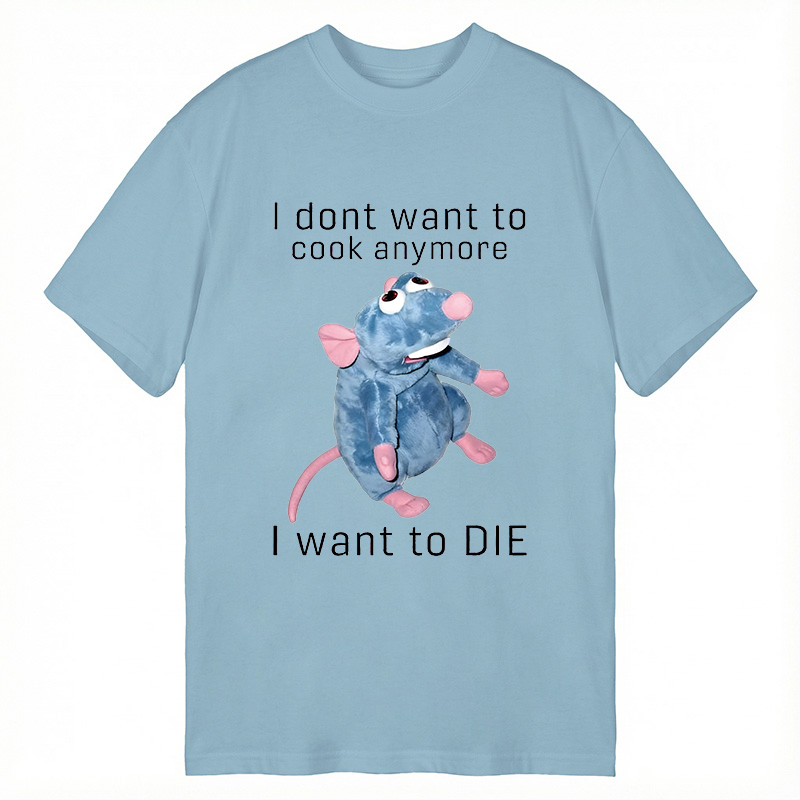 Tokyocanvas I Don't Want To Cook Anymore I Want To Die Rat Classic T-Shirt