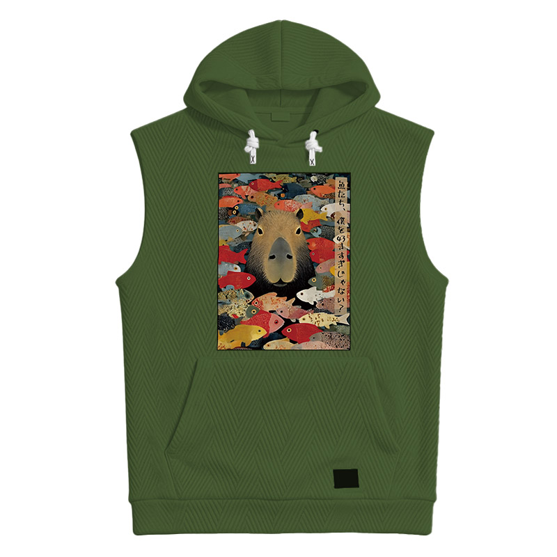 Tokyocanvas Am I Too Lovable Capybara Hooded Tank