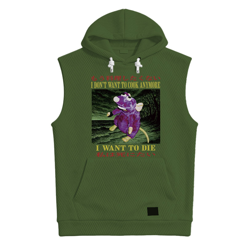 Tokyocanvas I Don't Want to Cook Hooded Tank