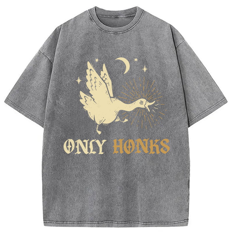 Tokyocanvas Only Honks Goose Washed T-Shirt