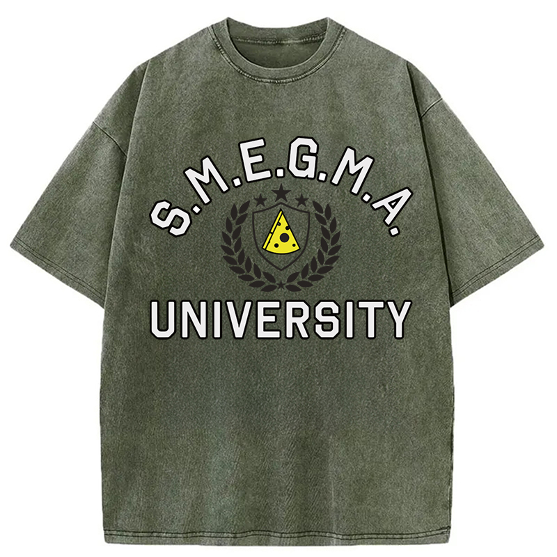 Tokyocanvas Smegma University Funny Washed T-Shirt