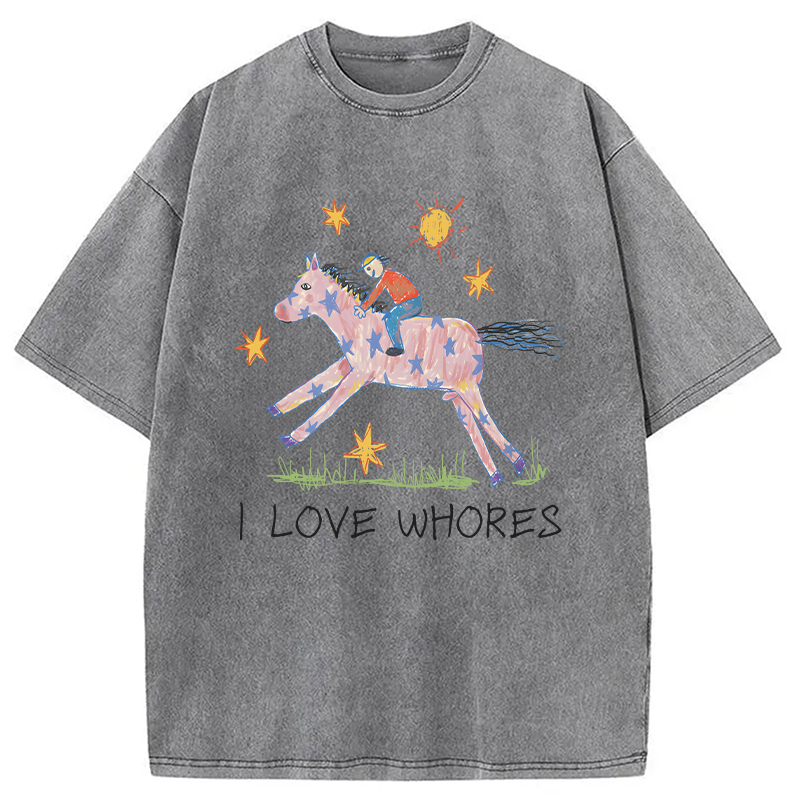 Tokyocanvas I Love Whores Washed T-Shirt