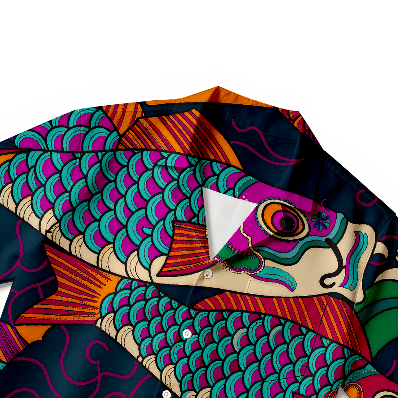 Tokyocanvas Japanese Koinobori Hawaiian Shirt