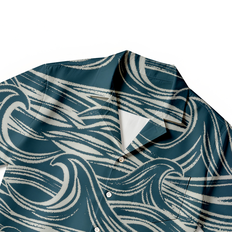 Tokyocanvas Japanese wave Hawaiian Shirt