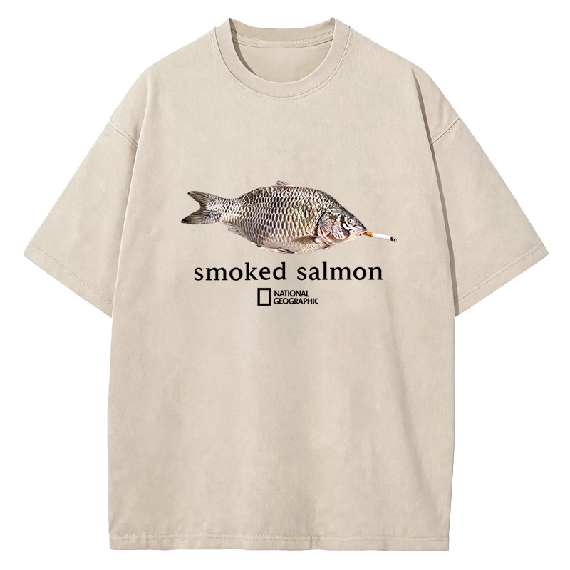 Tokyocanvas Smoked Salmon Washed T-Shirt