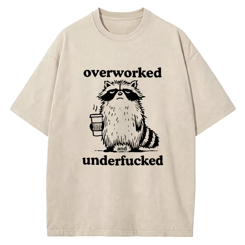 Tokyocanvas Overworked and Underfucked Washed T-Shirt