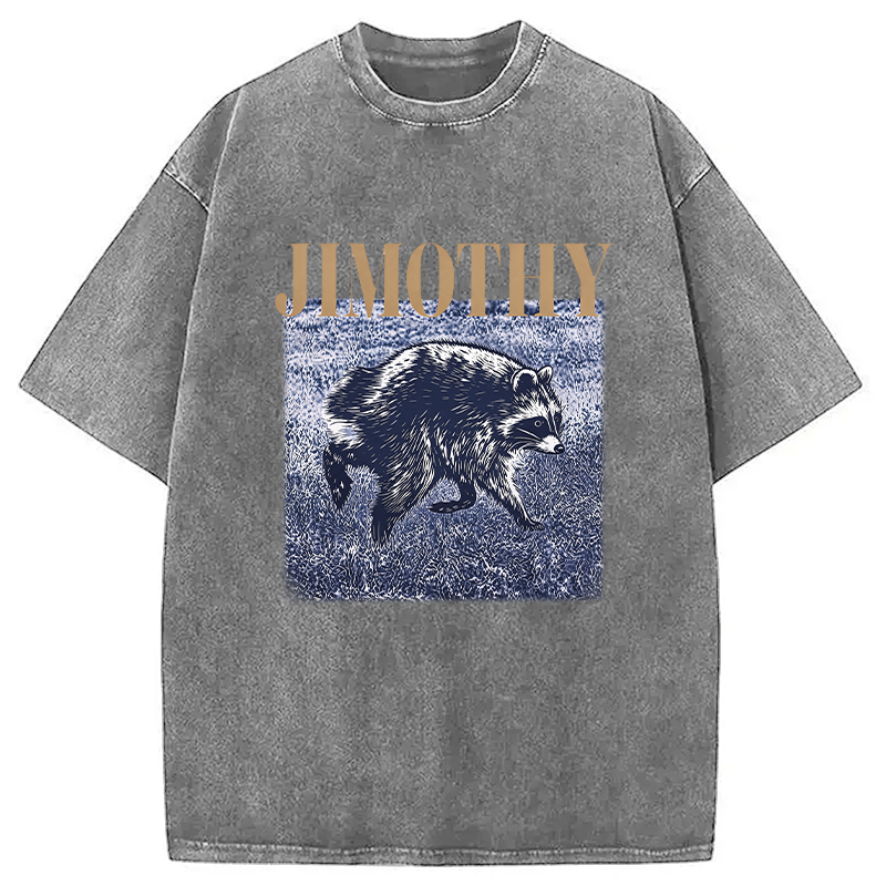 Tokyocanvas Vintage Jimothy Raccoon Washed T-Shirt