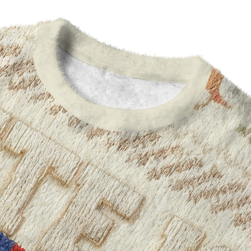 Tokyocanvas WTF Is A Kilometer Meme Fuzzy Christmas Ugly Sweatshirt